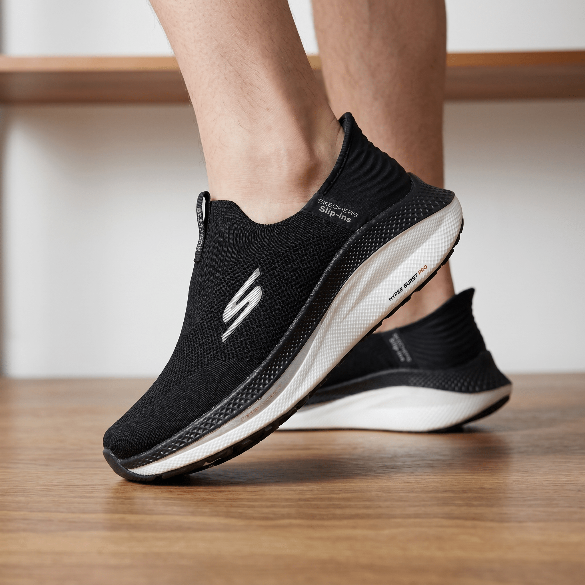 🖤 Skechers Slip-Ins Hyper Burst Running Shoes – Black - MASTERPIECE