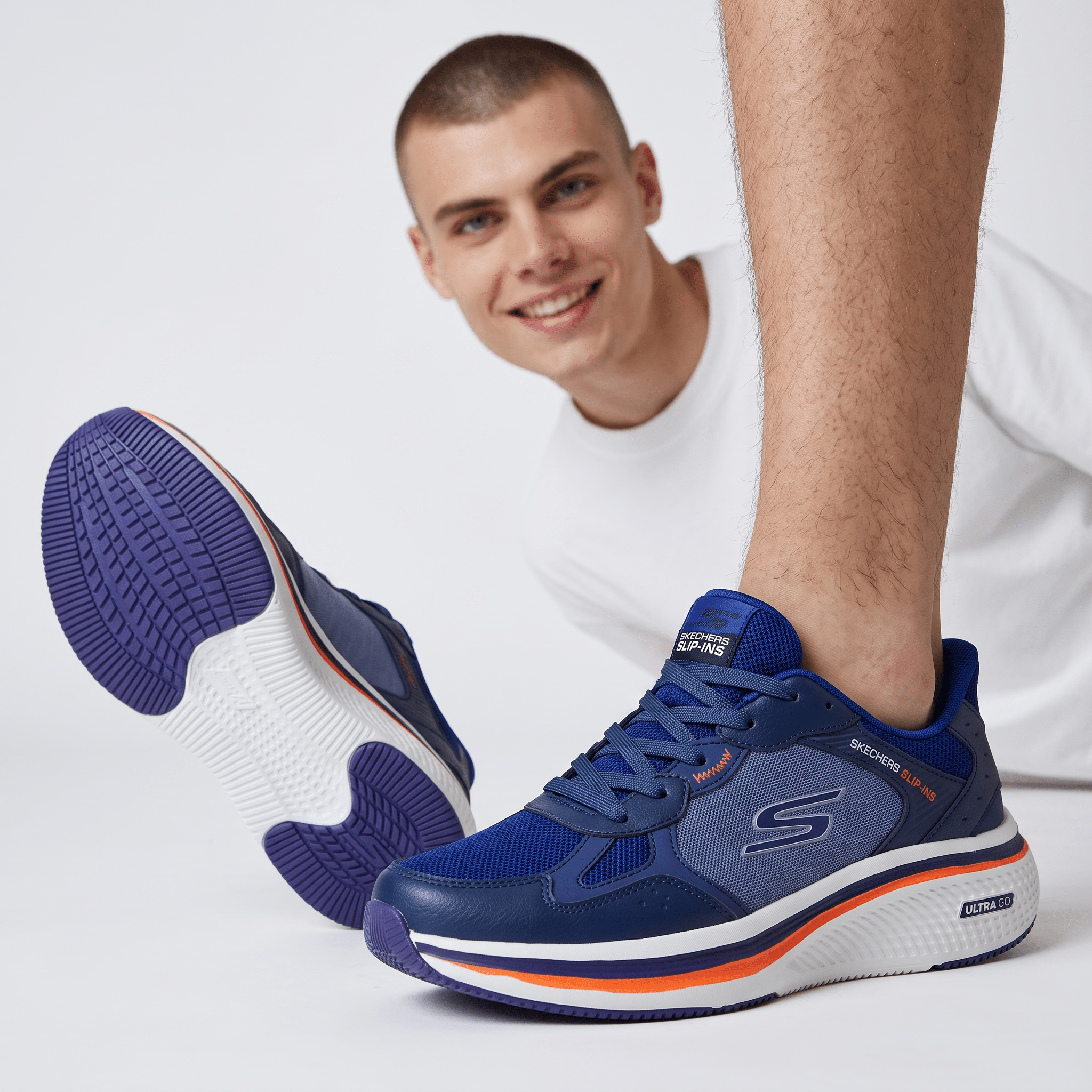 💙 Skechers Slip-ins Ultra Go Walking Shoes – Navy/Blue big size - MASTERPIECE