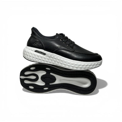 Skechers Ultra Light Leather Sneakers – Black Classic Comfort Shoes 🖤👞 | Lightweight Casual Walking Shoes - MASTERPIECE