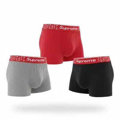Supreme 3 - Pack Boxer Briefs 🔥 Premium Cotton Stretch Men’s Underwear Set - MASTERPIECE