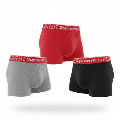 Supreme 3 - Pack Boxer Briefs 🔥 Premium Cotton Stretch Men’s Underwear Set - MASTERPIECE