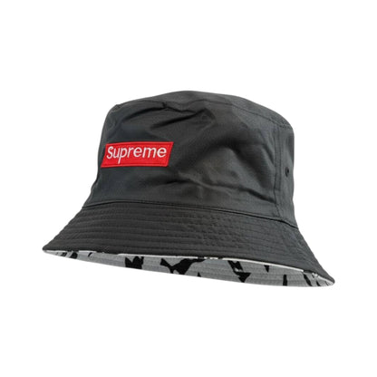 🔄 Supreme Monogram Reversible Bucket Hat | Black & White Double Face 🖤🤍 - MASTERPIECE