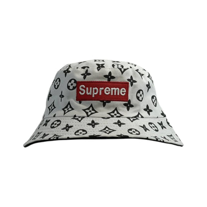 🔄 Supreme Monogram Reversible Bucket Hat | Black & White Double Face 🖤🤍 - MASTERPIECE