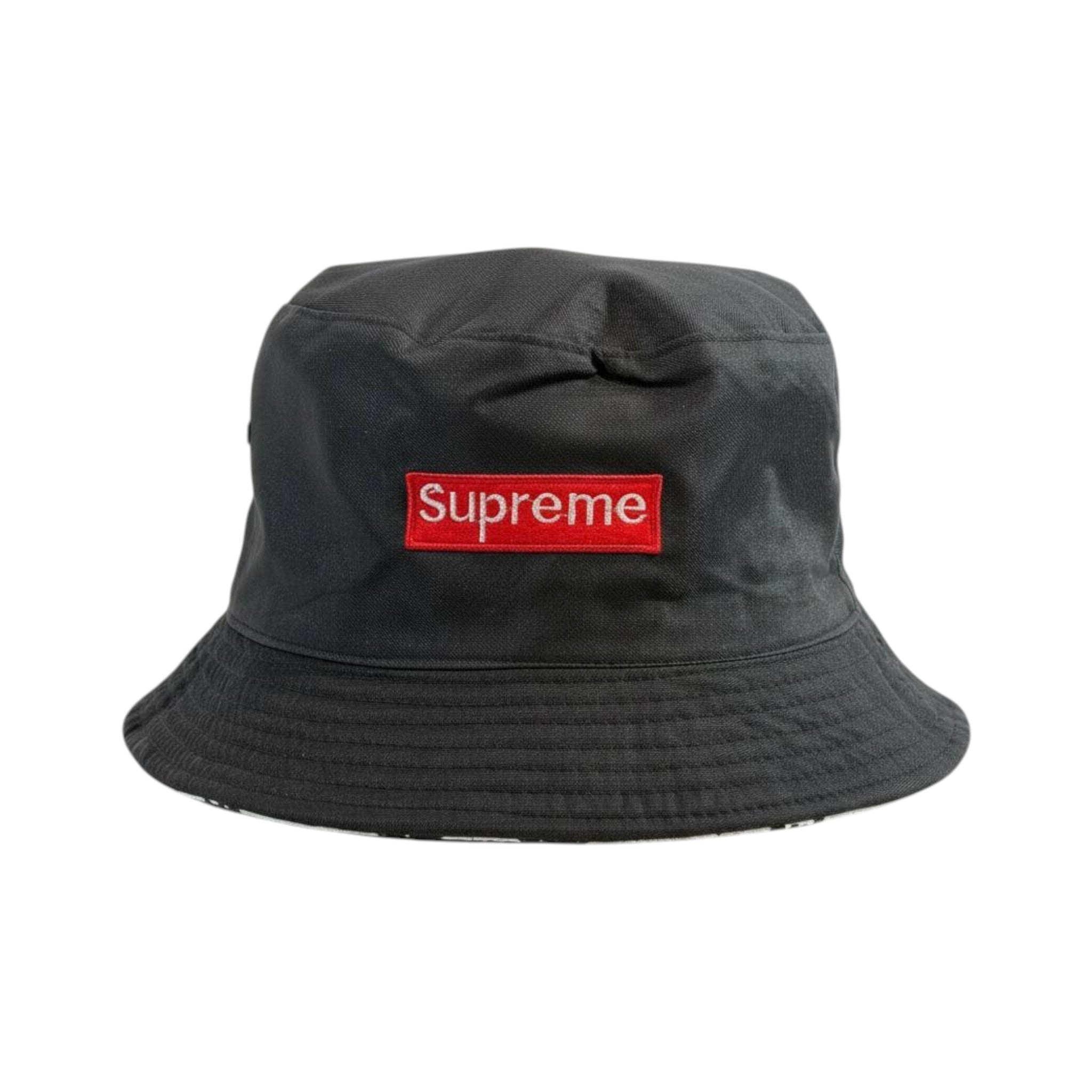 🔄 Supreme Monogram Reversible Bucket Hat | Black & White Double Face 🖤🤍 - MASTERPIECE