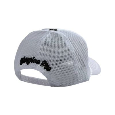 🤍 SYNA Style White Trucker Cap | Bold Logo Streetwear Hat 🧢 - MASTERPIECE