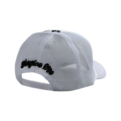 🤍 SYNA Style White Trucker Cap | Bold Logo Streetwear Hat 🧢 - MASTERPIECE