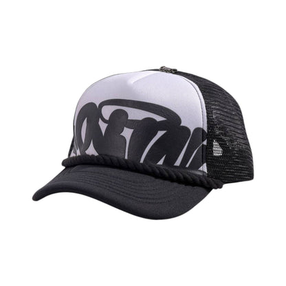 ⚫ Syna Trucker Cap | Black & White Streetwear Hat with Bold Graphic 🔥 - MASTERPIECE