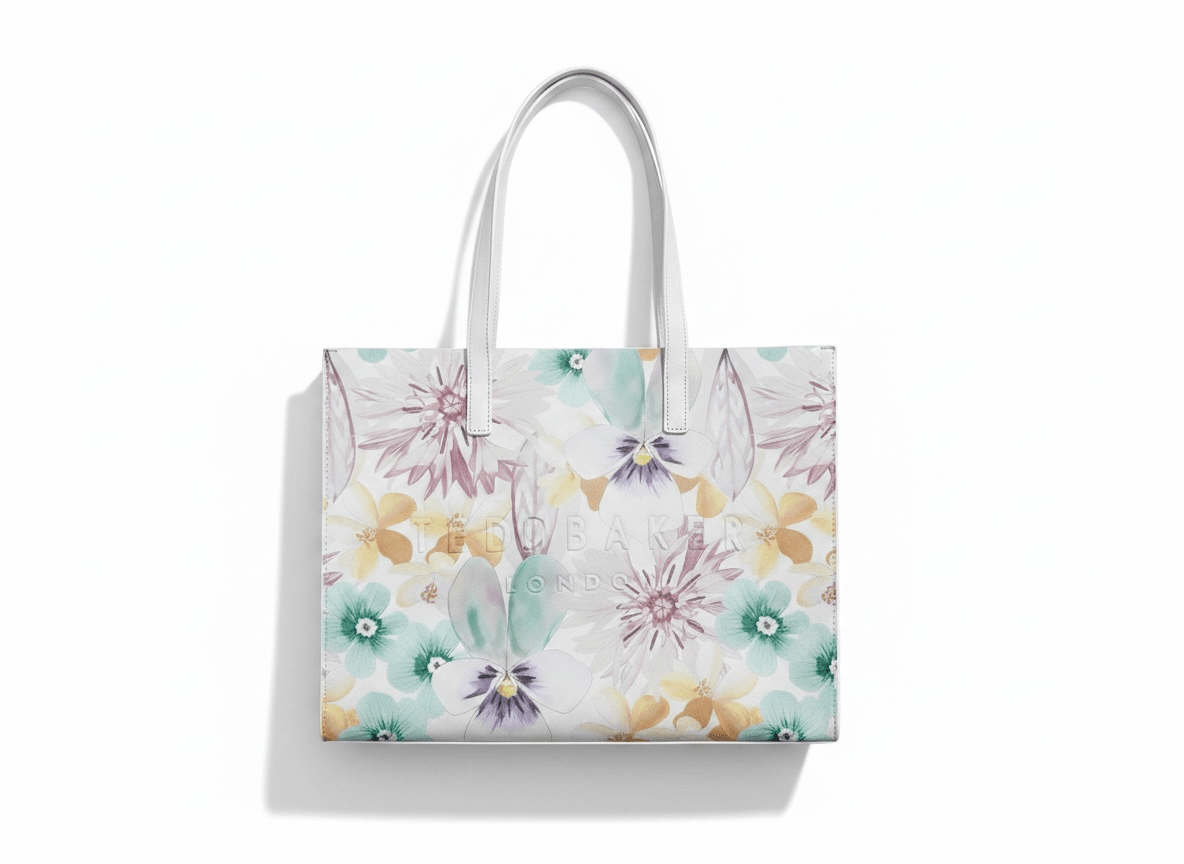 Ted Baker Large Floral Tote Bag – Pastel Elegant Shopper 🌸✨ - MASTERPIECE
