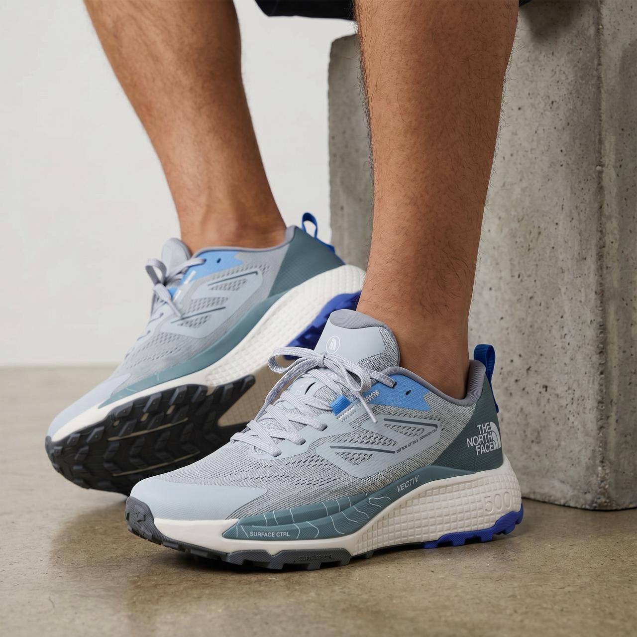 👟 The North Face VECTIV™ Trail Running Shoes – Grey & Blue - MASTERPIECE