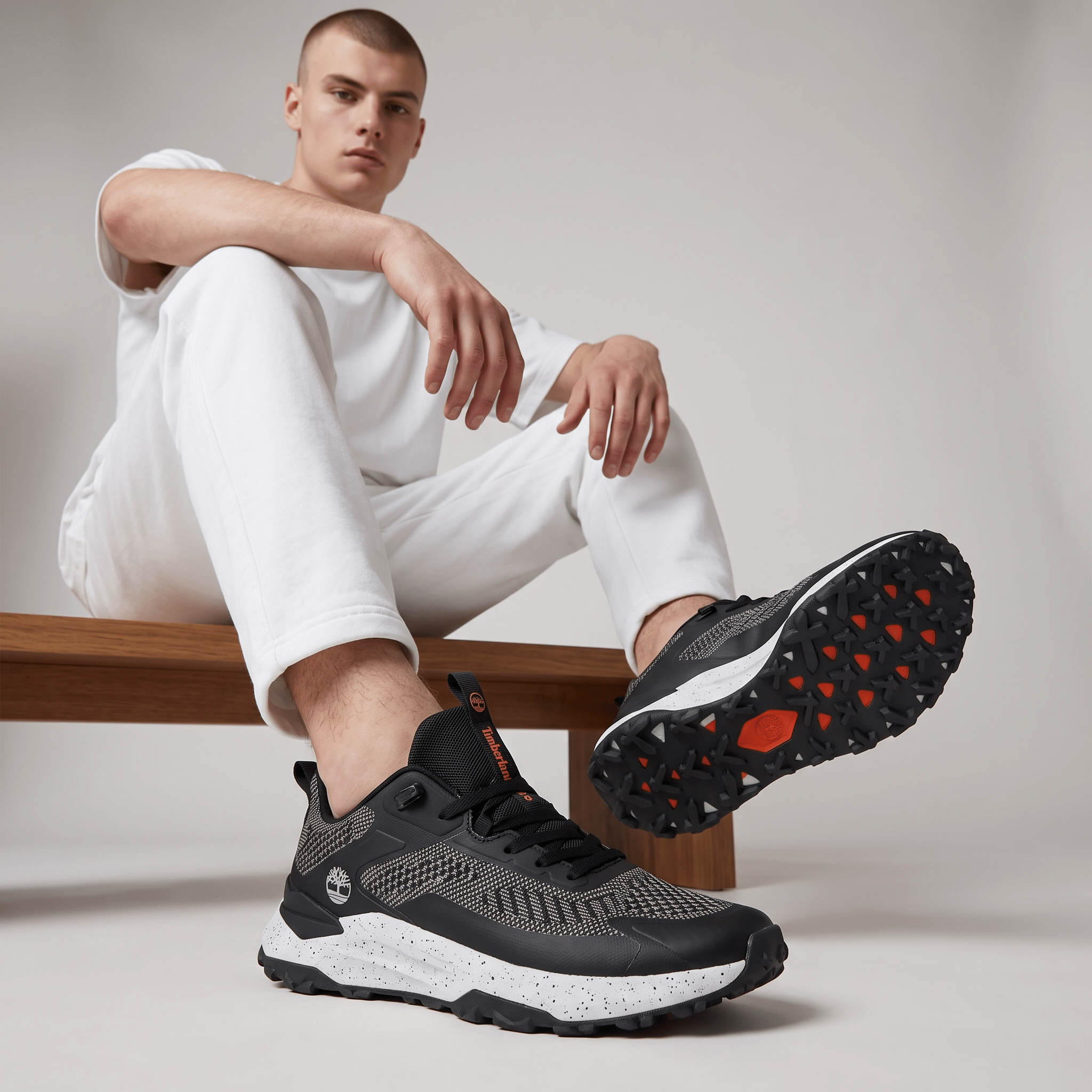 Timberland Trail Running Shoes – Black / White Speckled Sole - MASTERPIECE