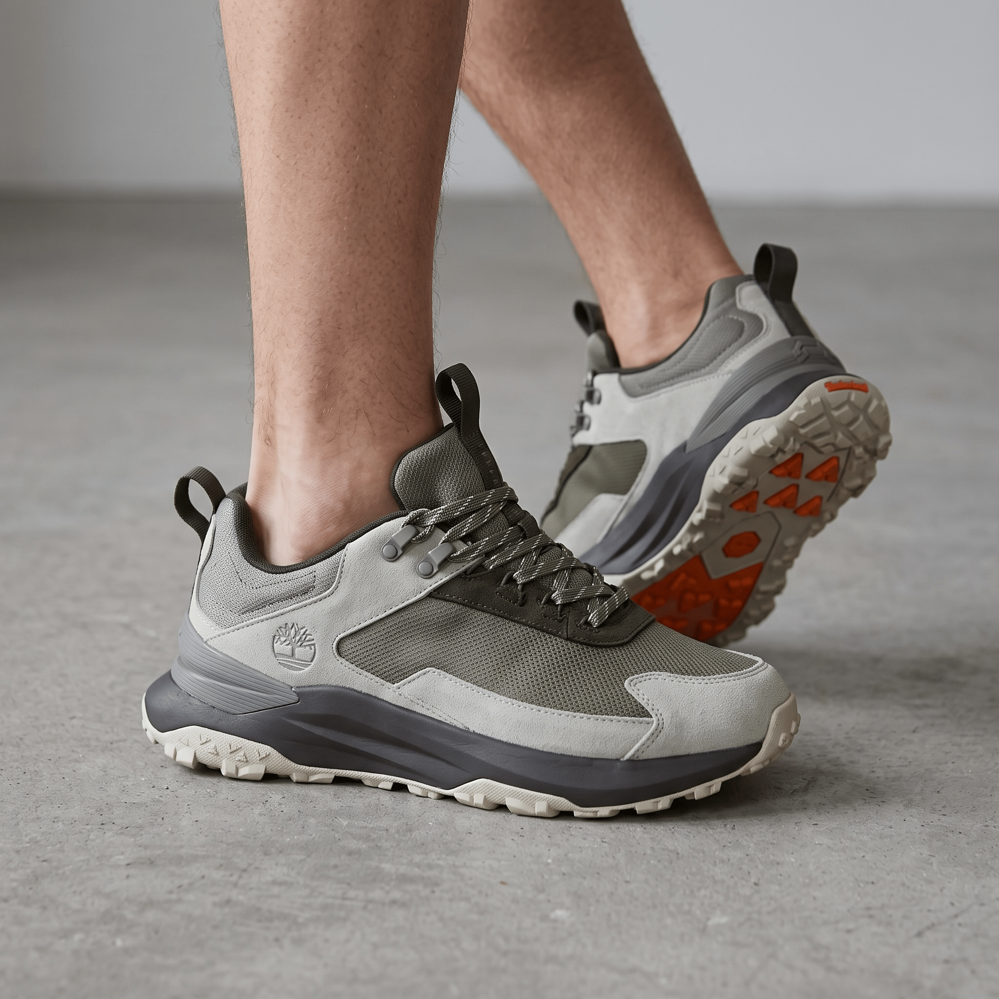 Timberland Trail Running Shoes – Light Grey / Olive - MASTERPIECE