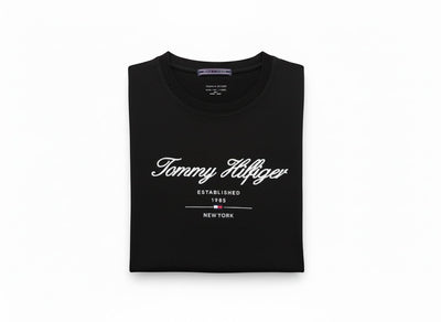Tommy Hilfiger Black T-Shirt 🖤✨ Classic Script Logo - MASTERPIECE