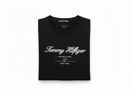 Tommy Hilfiger Black T-Shirt 🖤✨ Classic Script Logo - MASTERPIECE