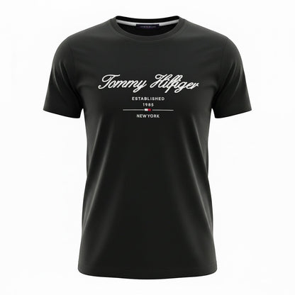 Tommy Hilfiger Black T-Shirt 🖤✨ Classic Script Logo - MASTERPIECE