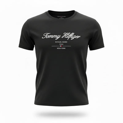 Tommy Hilfiger Black T-Shirt 🖤✨ Classic Script Logo - MASTERPIECE