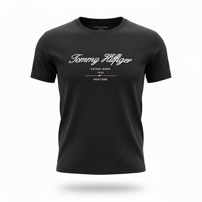 Tommy Hilfiger Black T-Shirt 🖤✨ Classic Script Logo - MASTERPIECE
