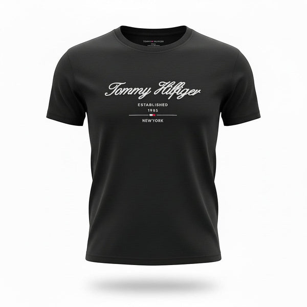 Tommy Hilfiger Black T-Shirt 🖤✨ Classic Script Logo