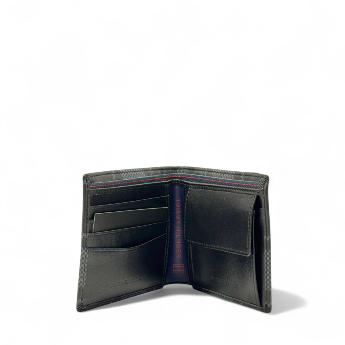 Tommy Hilfiger Checkered Print Wallet — Black - MASTERPIECE