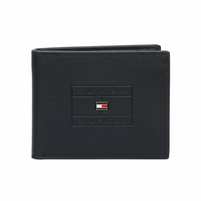 Tommy Hilfiger Classic Leather Bifold Wallet — Black - MASTERPIECE