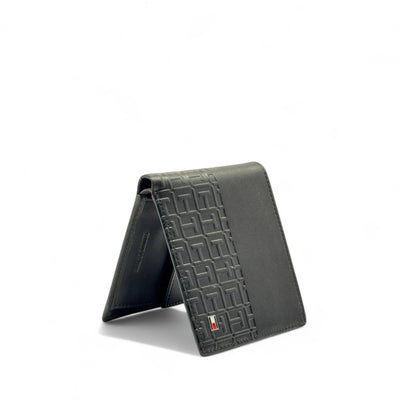 Tommy Hilfiger Geometric-Embossed Wallet — Black - MASTERPIECE