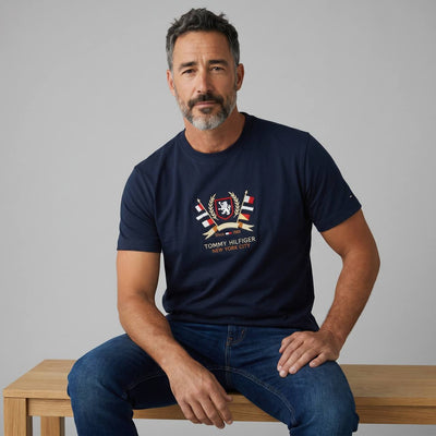 Tommy Hilfiger Heritage Crest T-Shirt – Navy Blue Edition 🇺🇸✨ - MASTERPIECE
