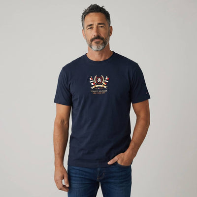 Tommy Hilfiger Heritage Crest T-Shirt – Navy Blue Edition 🇺🇸✨ - MASTERPIECE