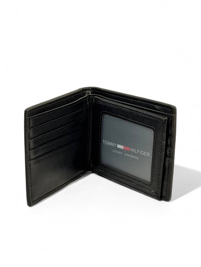 Tommy Hilfiger Inspired Embossed Logo Wallet — Black - MASTERPIECE