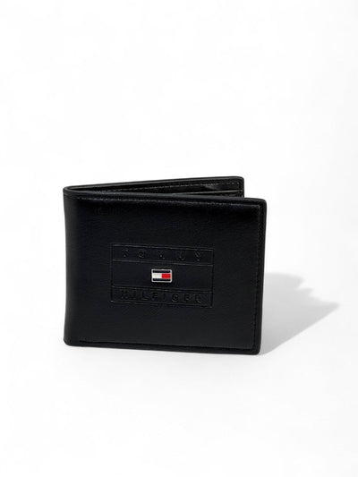 Tommy Hilfiger Inspired Embossed Logo Wallet — Black - MASTERPIECE