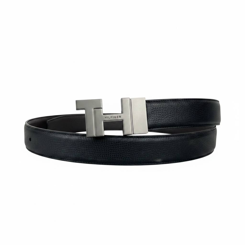 Tommy Hilfiger Luxury Reversible Belt 125CM – Black & Brown H Buckle Premium Belt ✨🖤🤎 - MASTERPIECE