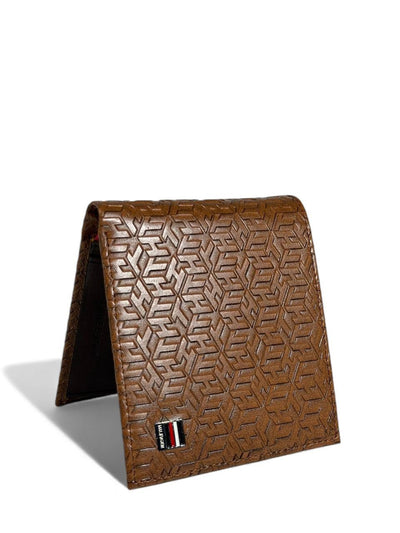 Tommy Hilfiger Monogram Bifold Leather Wallet — Brown - MASTERPIECE
