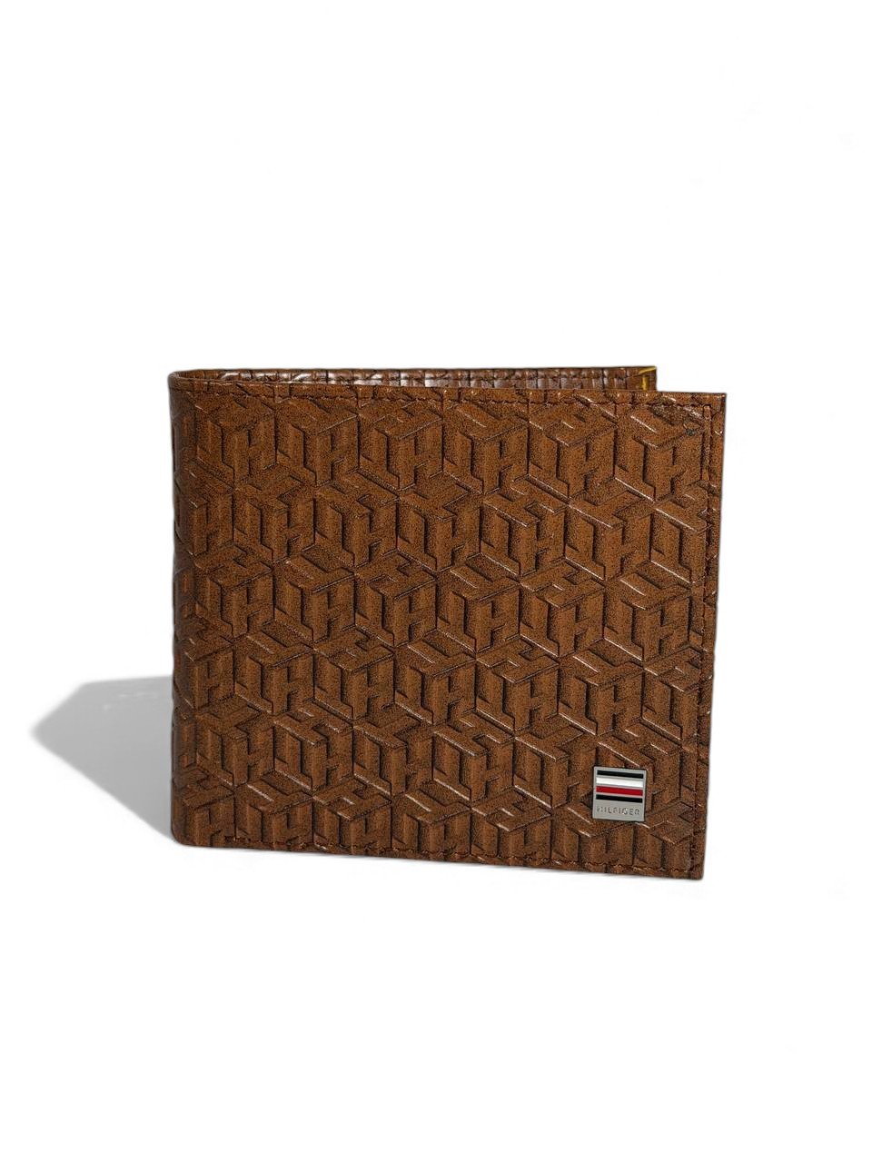Tommy Hilfiger Monogram Bifold Leather Wallet — Brown - MASTERPIECE