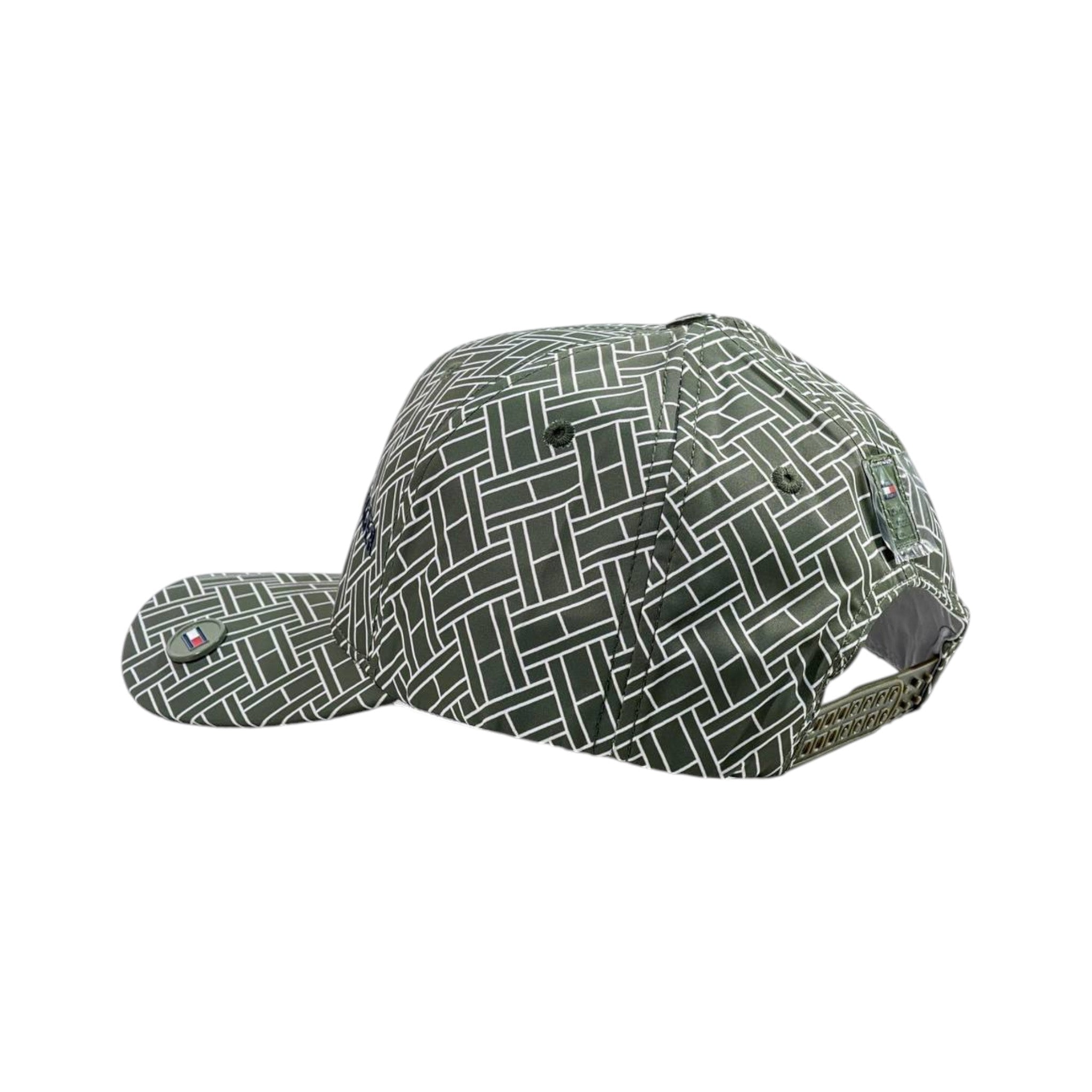 🧢 Tommy Hilfiger Pattern Cap | Green Monogram Style 🌿 - MASTERPIECE