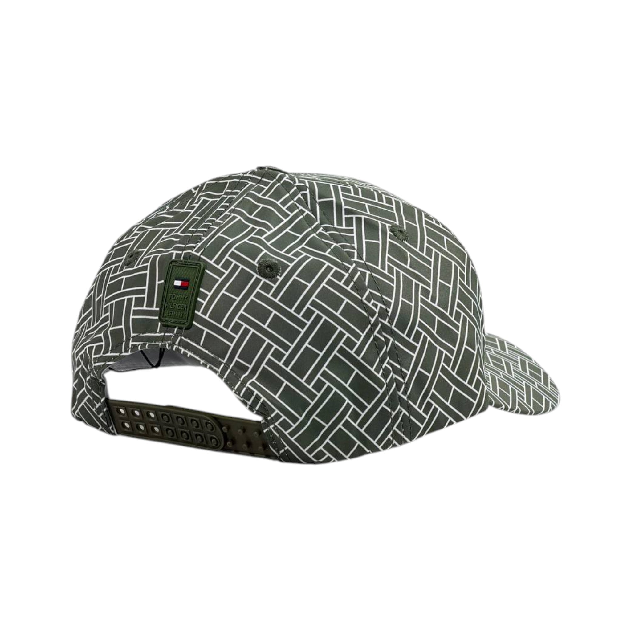🧢 Tommy Hilfiger Pattern Cap | Green Monogram Style 🌿 - MASTERPIECE
