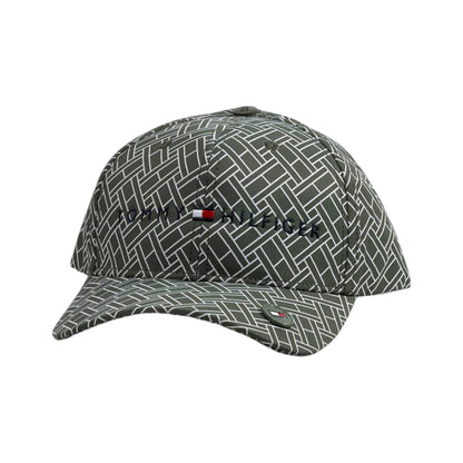 🧢 Tommy Hilfiger Pattern Cap | Green Monogram Style 🌿 - MASTERPIECE