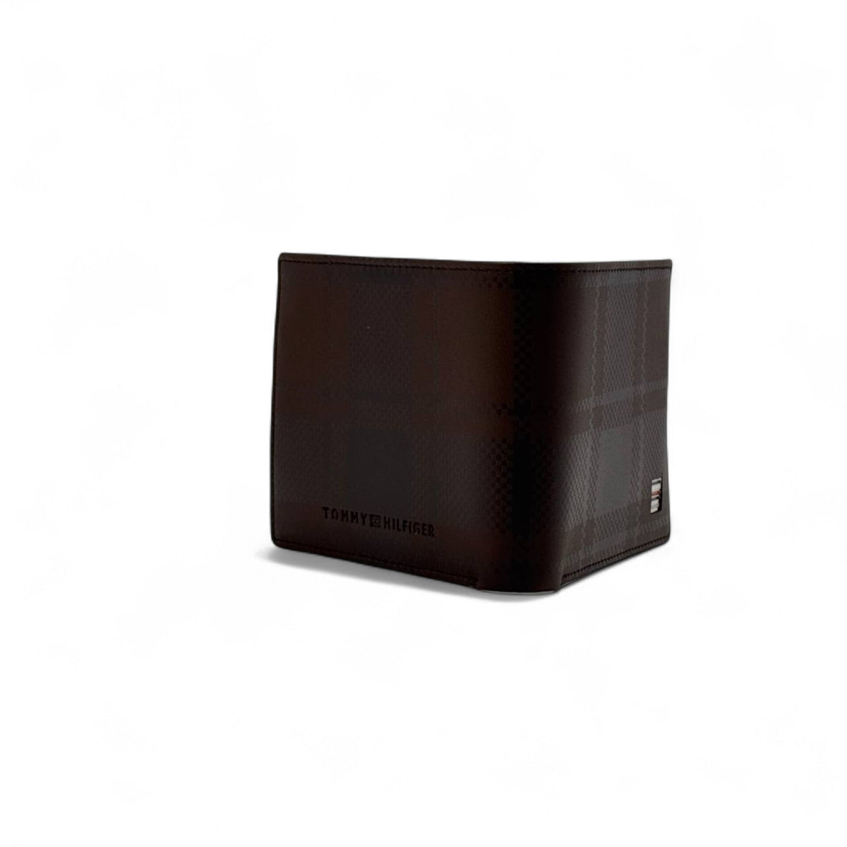 Tommy Hilfiger Plaid Leather Wallet — Brown - MASTERPIECE