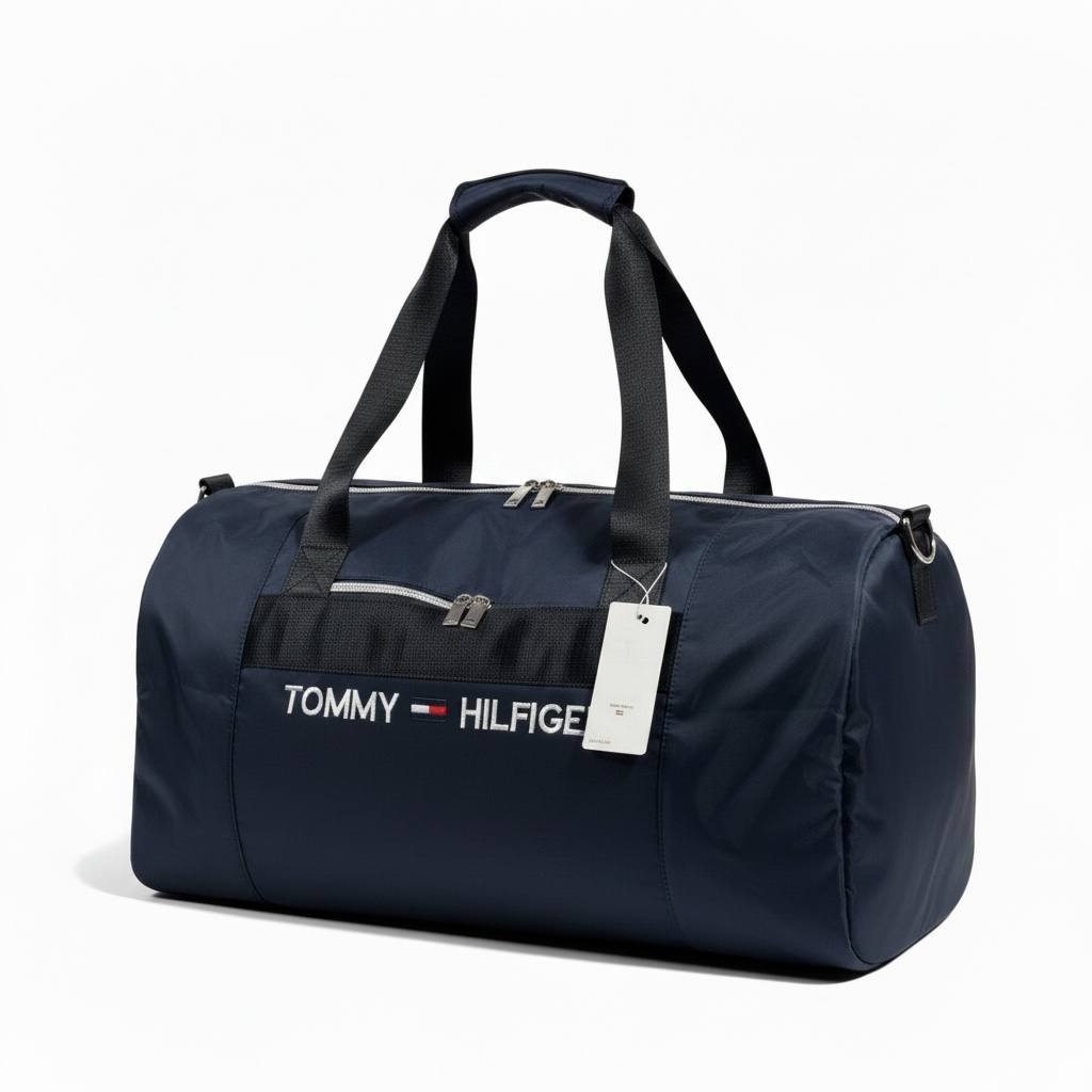 Tommy Hilfiger Premium Navy Travel Duffel Bag – Stylish Gym & Weekend Bag ✈️👜 - MASTERPIECE