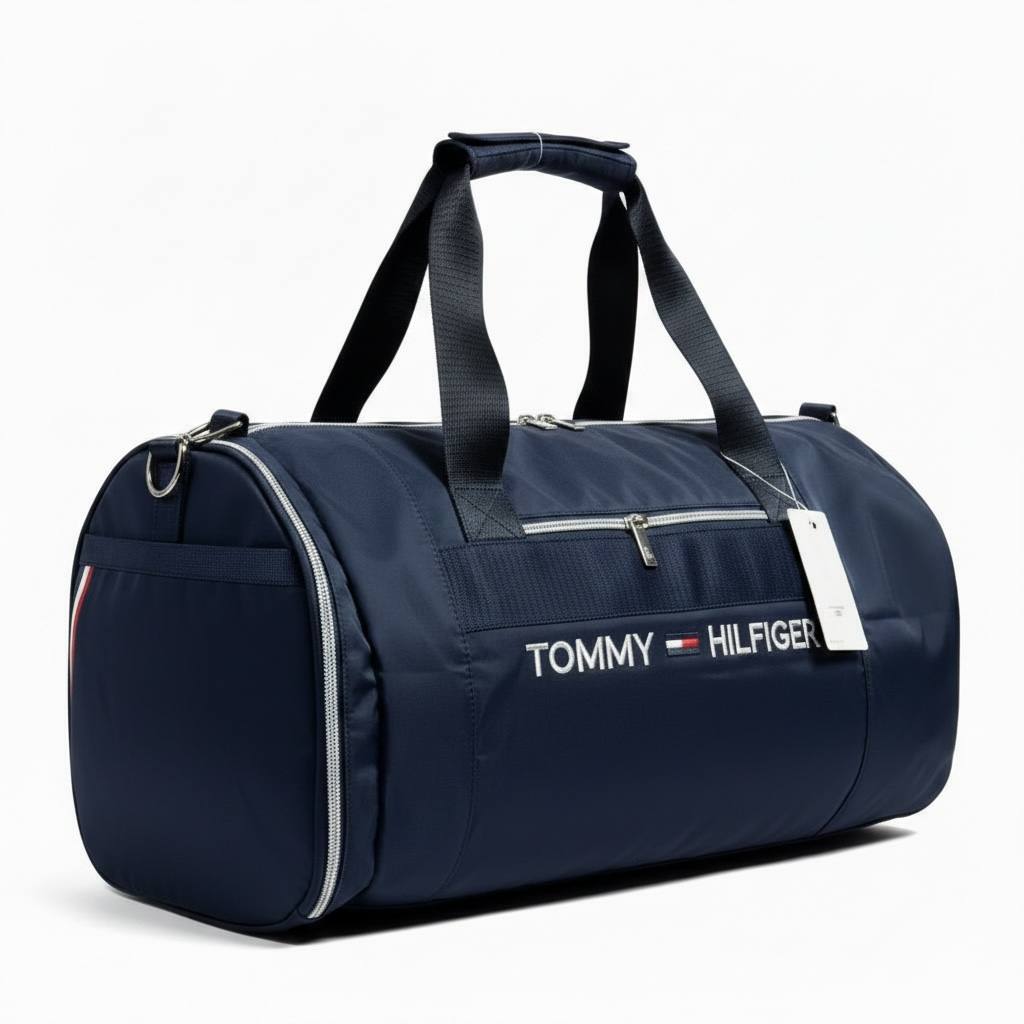 Tommy Hilfiger Premium Navy Travel Duffel Bag – Stylish Gym & Weekend Bag ✈️👜 - MASTERPIECE