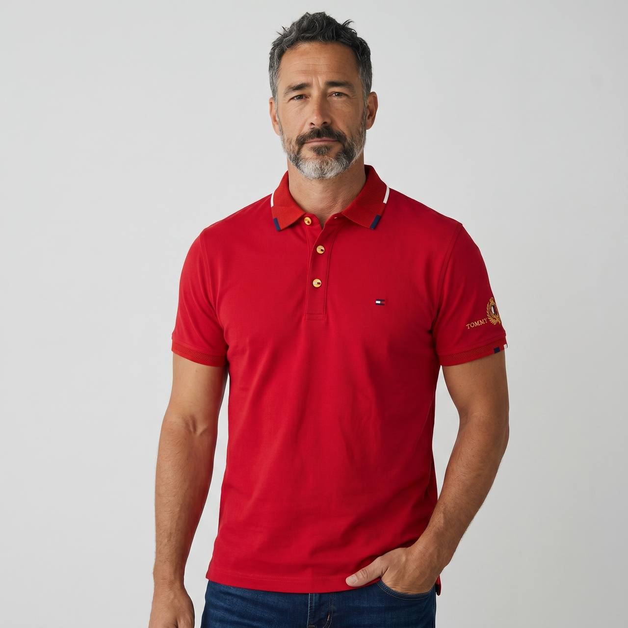 Tommy Hilfiger Premium Polo – Red Edition ❤️🇺🇸 - MASTERPIECE