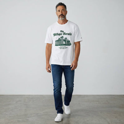 Tommy Hilfiger “The Hilfiger Herald” Graphic T-Shirt 🏙️🤍 - MASTERPIECE