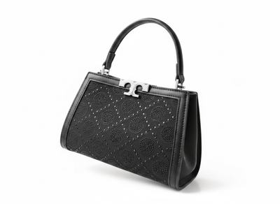 Tory Burch Crystal Embellished Mini Top Handle Bag – Black Luxury Statement 🖤✨ - MASTERPIECE