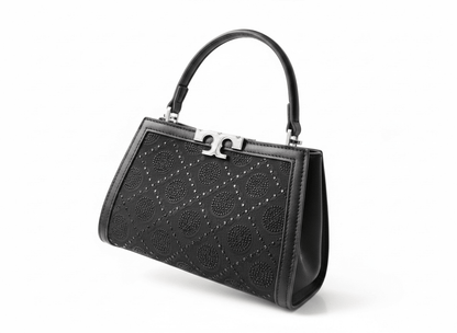 Tory Burch Crystal Embellished Mini Top Handle Bag – Black Luxury Statement 🖤✨ - MASTERPIECE