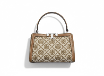 Tory Burch Monogram Canvas Mini Top Handle Bag – Beige Luxury Classic 🤎✨ - MASTERPIECE