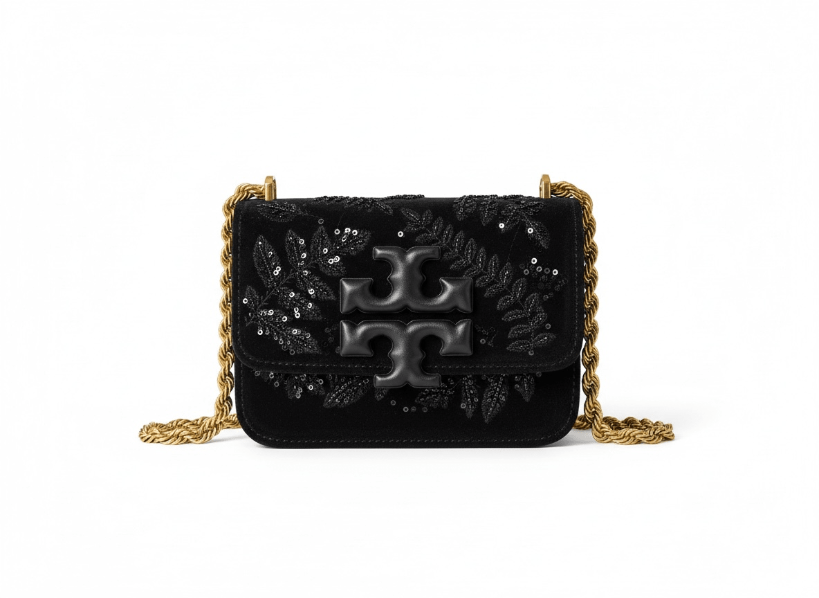 Tory Burch Velvet Chain Bag – All Black Elegance 🖤✨ - MASTERPIECE