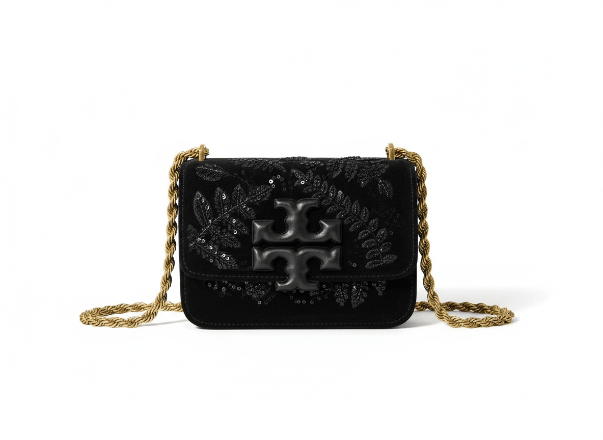 Tory Burch Velvet Chain Bag – All Black Elegance 🖤✨ - MASTERPIECE