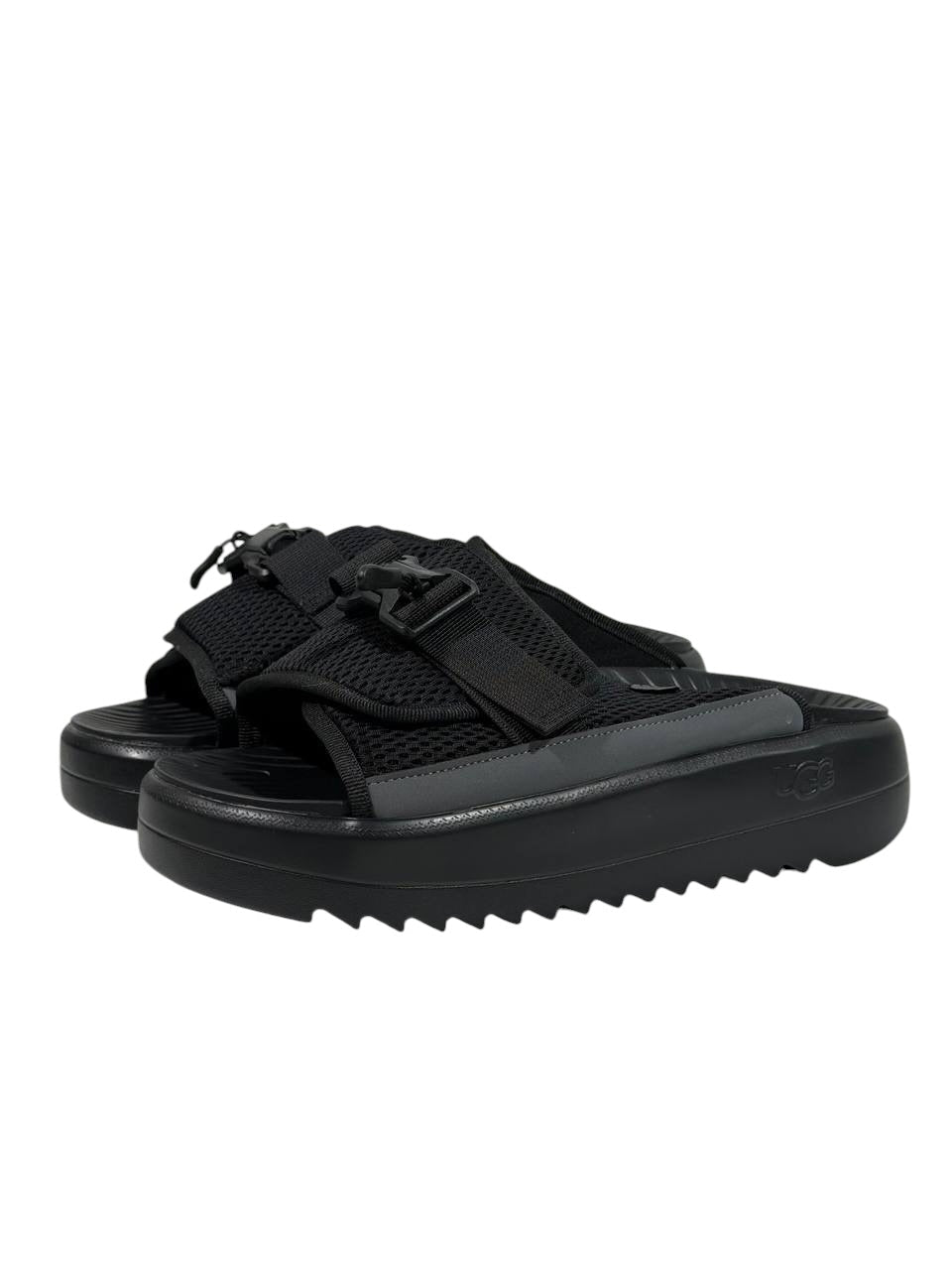 UGG Tactical Mesh Slide Sandals – Black Comfort Streetwear 🖤⚡ - MASTERPIECE