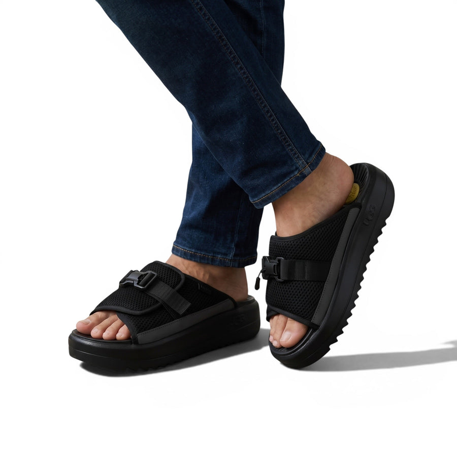 UGG Tactical Mesh Slide Sandals — Black