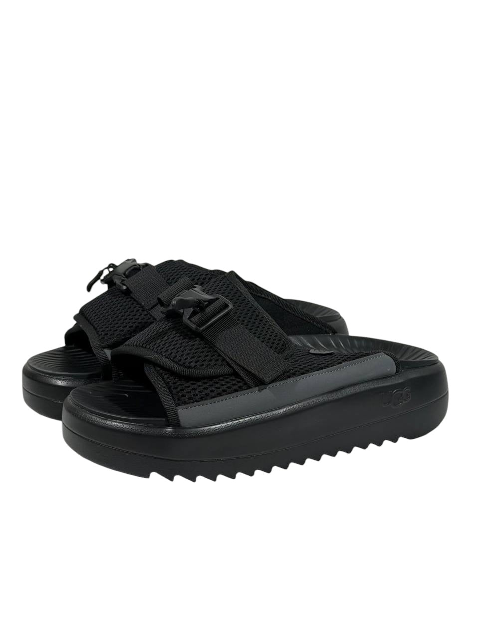 UGG Tactical Mesh Slide Sandals – Black Comfort Streetwear 🖤⚡ - MASTERPIECE