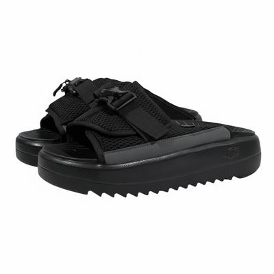 UGG Tactical Mesh Slide Sandals – Black Comfort Streetwear 🖤⚡ - MASTERPIECE
