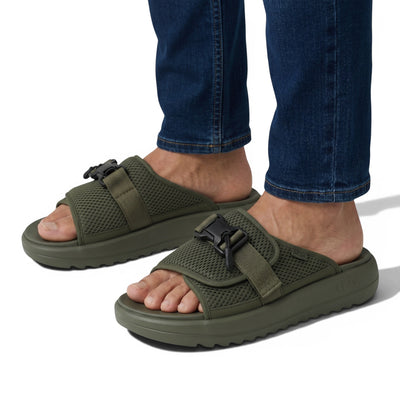 UGG Tactical Mesh Slide Sandals – Olive Green 🪖✨ - MASTERPIECE