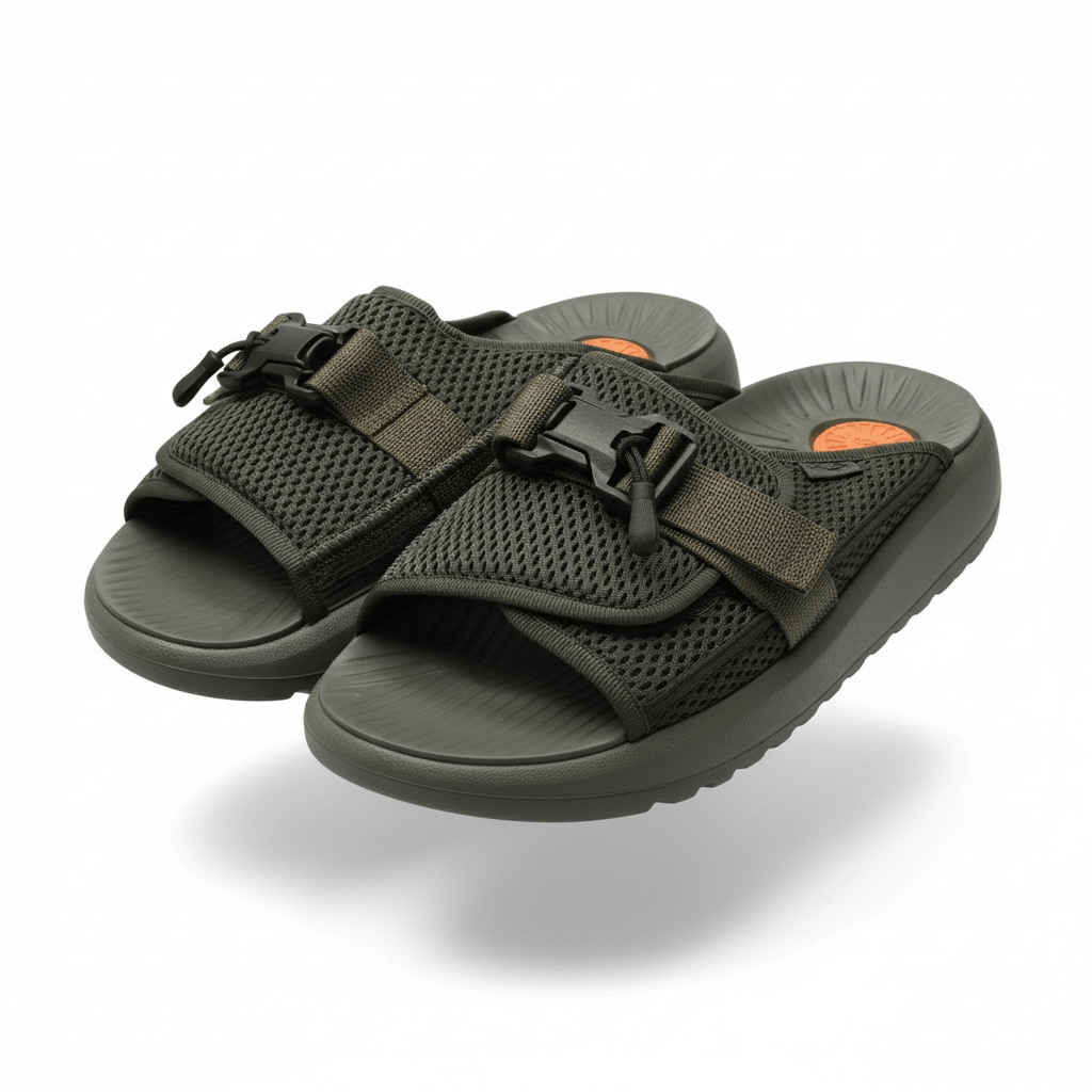 UGG Tactical Mesh Slide Sandals – Olive Green 🪖✨ - MASTERPIECE